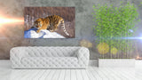 Playful Tiger Having Fun in Snow in Northeast China 25482 Tiger Art