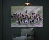 A Herd of Horses on the Run in Inner Mongolia, Northern China! 38403