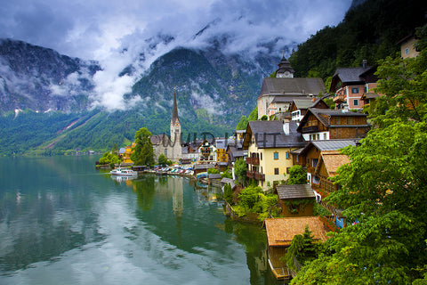 Beautiful Houses Photographed in Hallstatt, Austria! 15550 Canvas Art