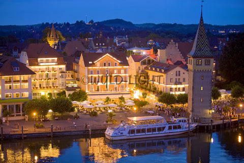 Lindau Island at Twilight, Lake Constance, Southern Germany! 14003