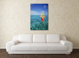 A Model in the Clear Waters of Bora Bora, Tahiti! MS-196 Modern Art
