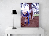 Cowboy Shoeing a Horse in Central California! MS-5906 Horse Wall Art