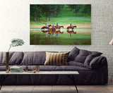 Cowboys and Horses on a Ranch, Central California! MS-5911 Horse Art