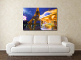 Eiffel Tower and Merry Go Round, Paris, France MS-7703 Home Decor Art