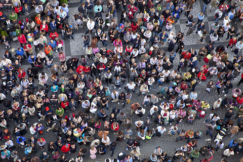 A Crowd of People in the Old Town, Prague, Czech Republic! 18613