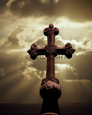 Irish Cross and Sunset, Ireland FO-3542 Modern Wall Art Home Decor Art