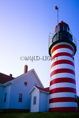 West Quoddy Head Light, Lubec, Maine Coast! MS-9945 Lighthouse Art